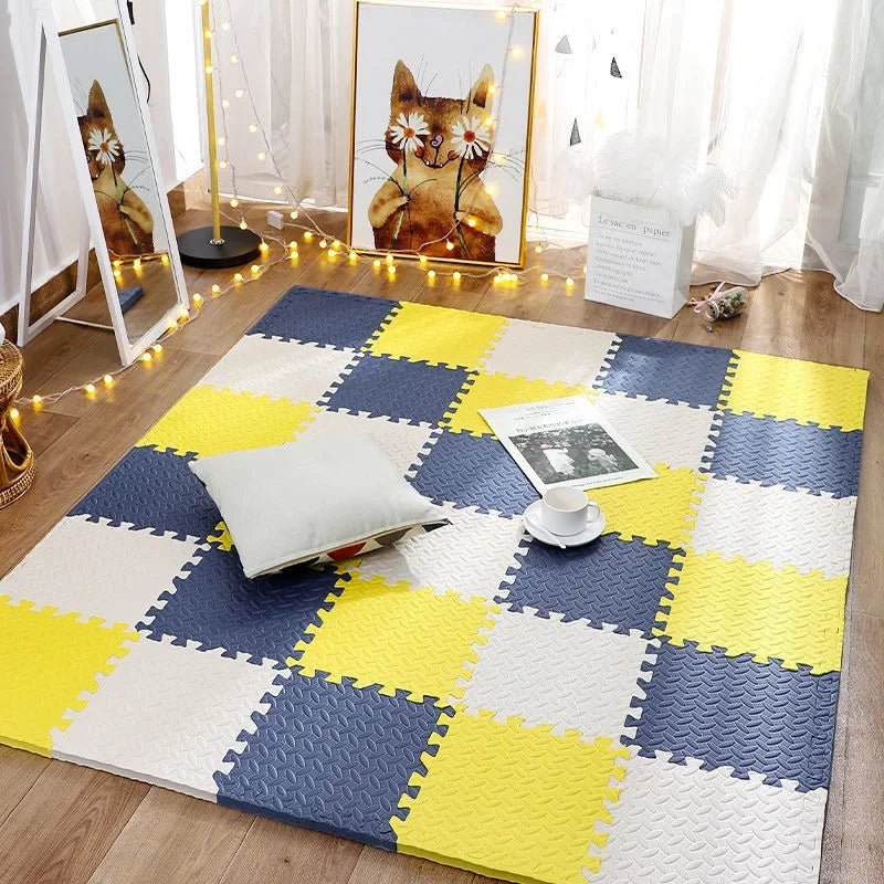 Cushioplay Baby Mat - tapis de jeu souple avec 12 pièces de puzzle - absorbant les chocs et non toxique pour ramper et jouer
