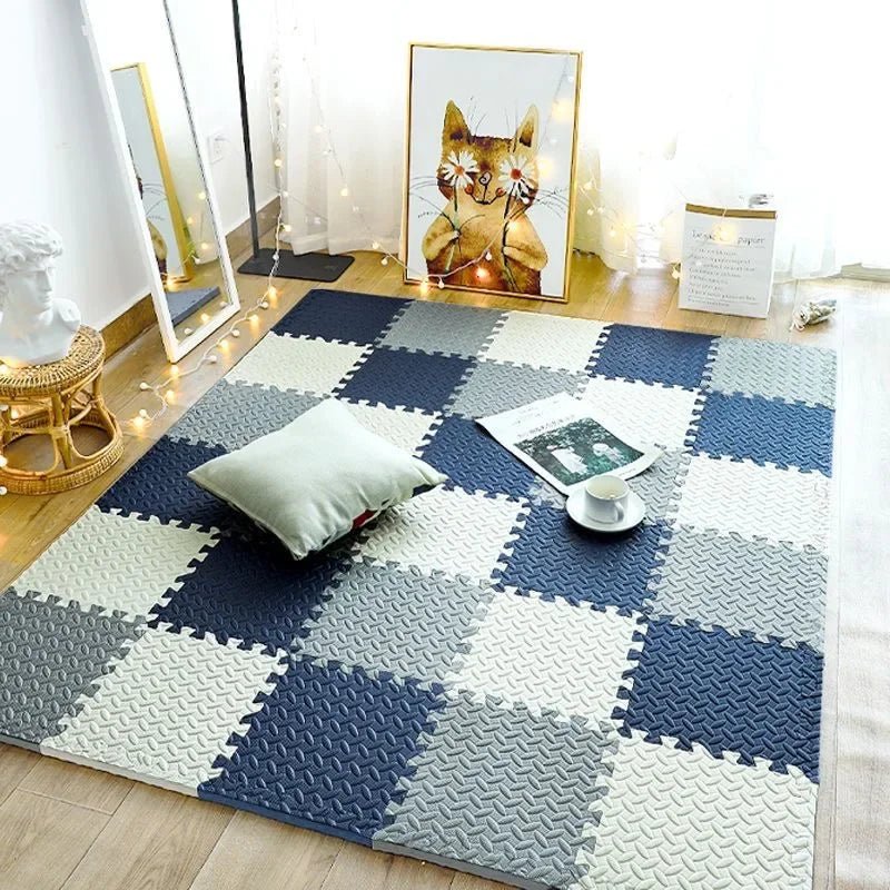 Cushioplay Alfombra para Bebé – Alfombra Suave de Juego con 12 Piezas de Rompecabezas – Absorbe Impactos y No Tóxica para Gatear y Jugar