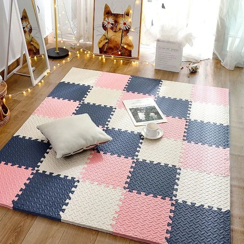Cushioplay Baby Mat - tapis de jeu souple avec 12 pièces de puzzle - absorbant les chocs et non toxique pour ramper et jouer