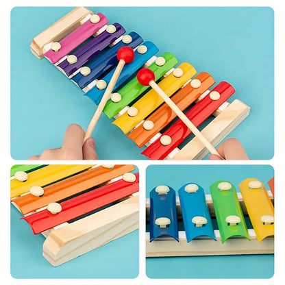 Eduquest 5-in-1 Montessori Set – Wooden Learning Toy for Babies – Motor Skills & Sensory Development from 6 Months