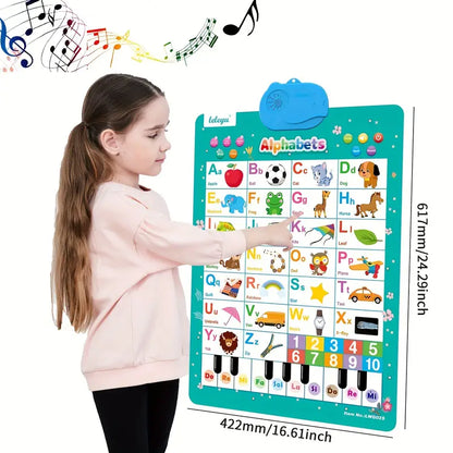 Playlearn ABC Muurposter - Sprekende Alfabet Grafiek - Educatief Leerspeelgoed voor Kleuters