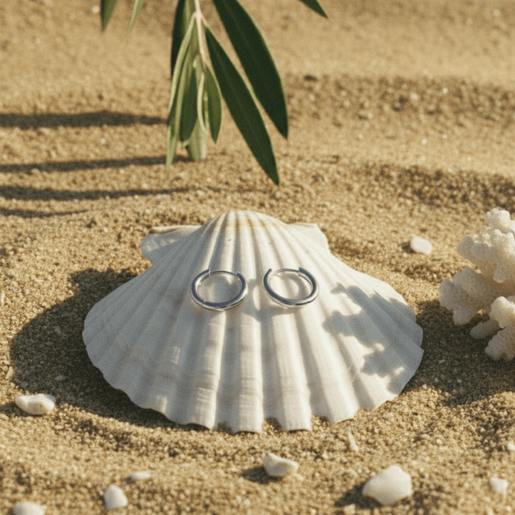 Horizon Dainty Silver and Gold Plated Earrings