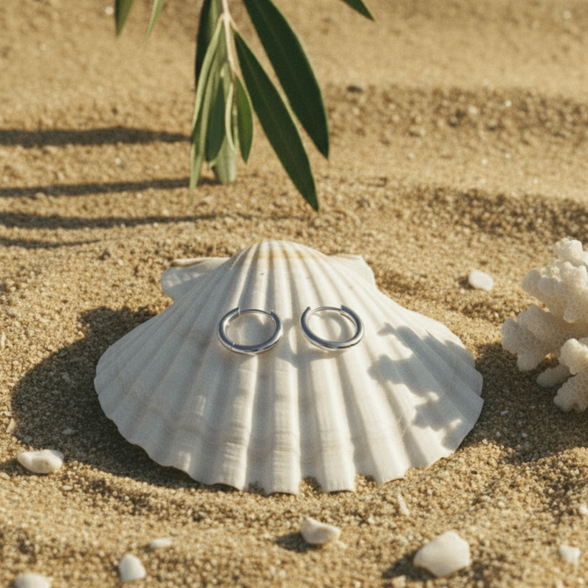 Dainty Minimalist Hoop Earrings - Sterling Silver, Gold/Rhodium Plated