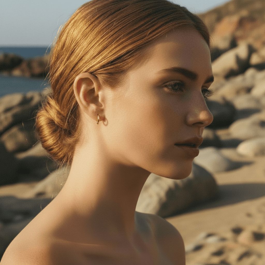 Horizon Dainty Silver and Gold Plated Earrings