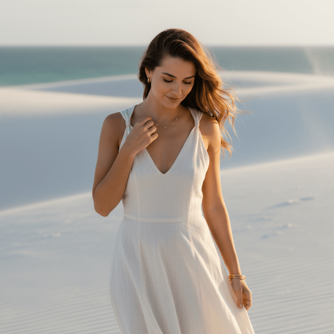 Dainty Opal Gold Necklace - Sterling Silver