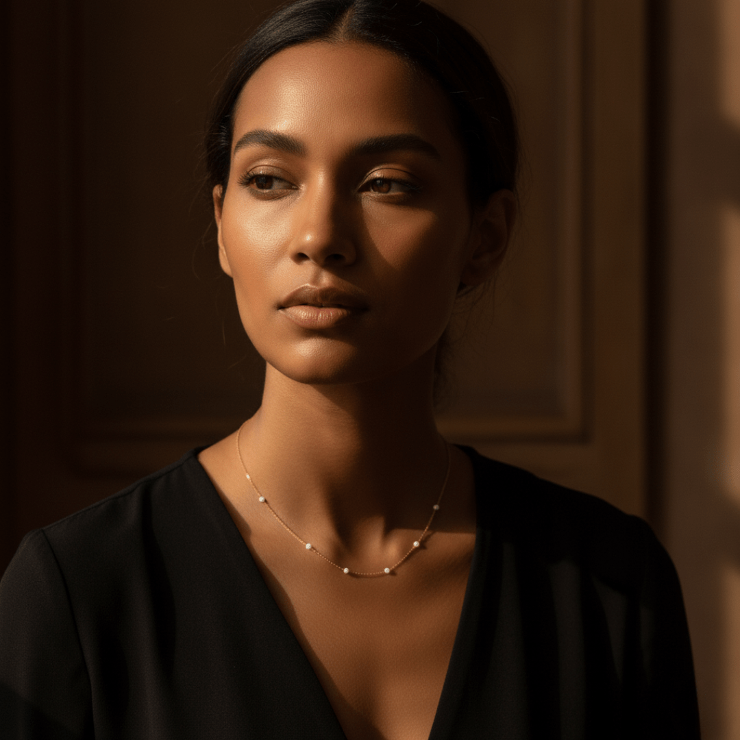 Collana con placcatura in argento e oro Opale Tide Pool