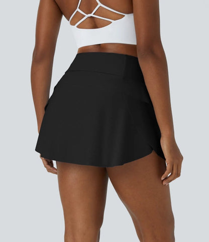 DANCEFLOW Dance Skirt – 2-in-1 Mini with Built-In Shorts & Hidden Pocket