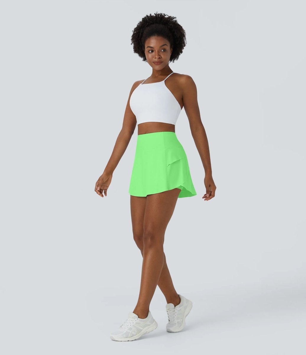 DANCEFLOW Jupe de danse - Mini 2 en 1 avec short intégré et poche cachée