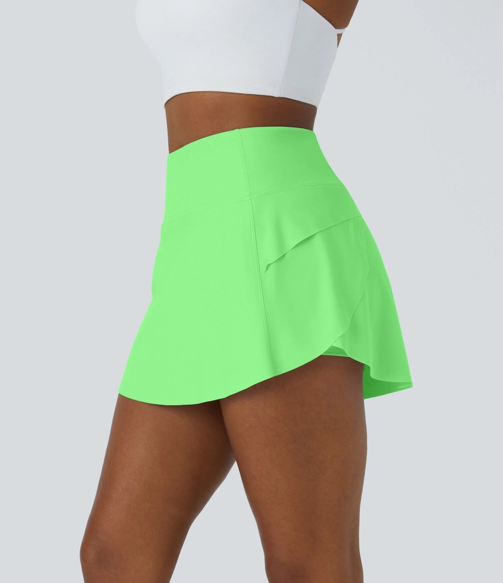 DANCEFLOW Jupe de danse - Mini 2 en 1 avec short intégré et poche cachée