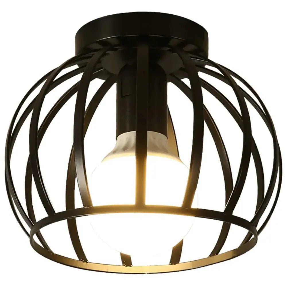 Industrial Ceiling Light - Vintage Black Metal Ceiling Lamp for Living Room 6