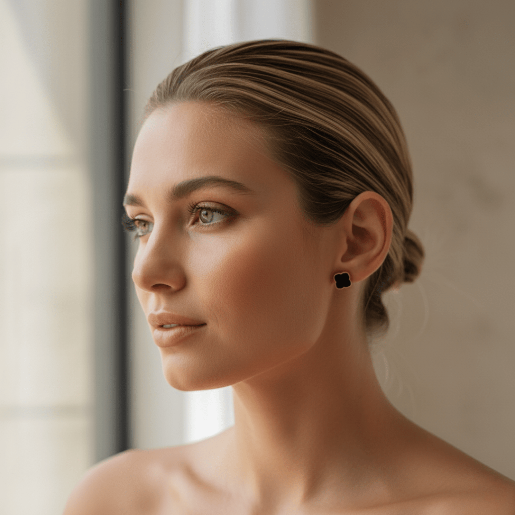 Dawn Shadow gouden zilveren oorbellen