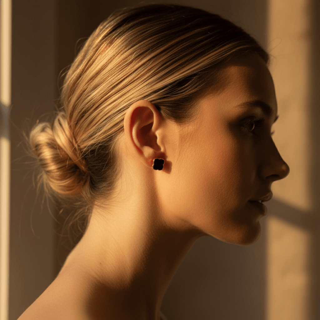 Dawn Shadow gouden zilveren oorbellen