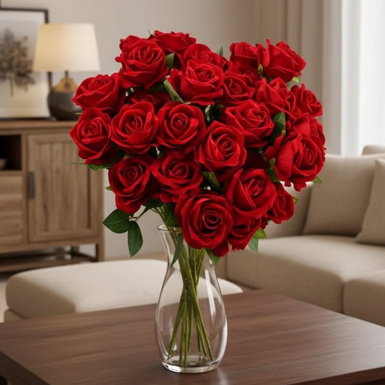 DECOROSE – Elegant Velvet Artificial Roses for Interior Decoration 0
