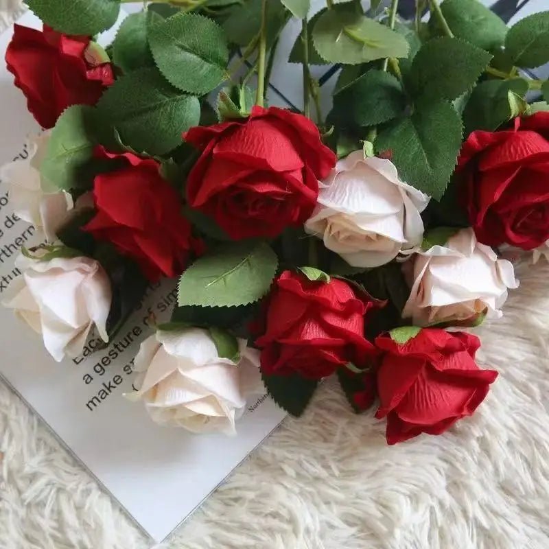 DECOROSE – Elegant Velvet Artificial Roses for Interior Decoration 2