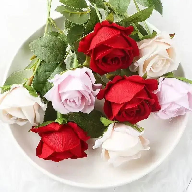 DECOROSE – Elegant Velvet Artificial Roses for Interior Decoration 4