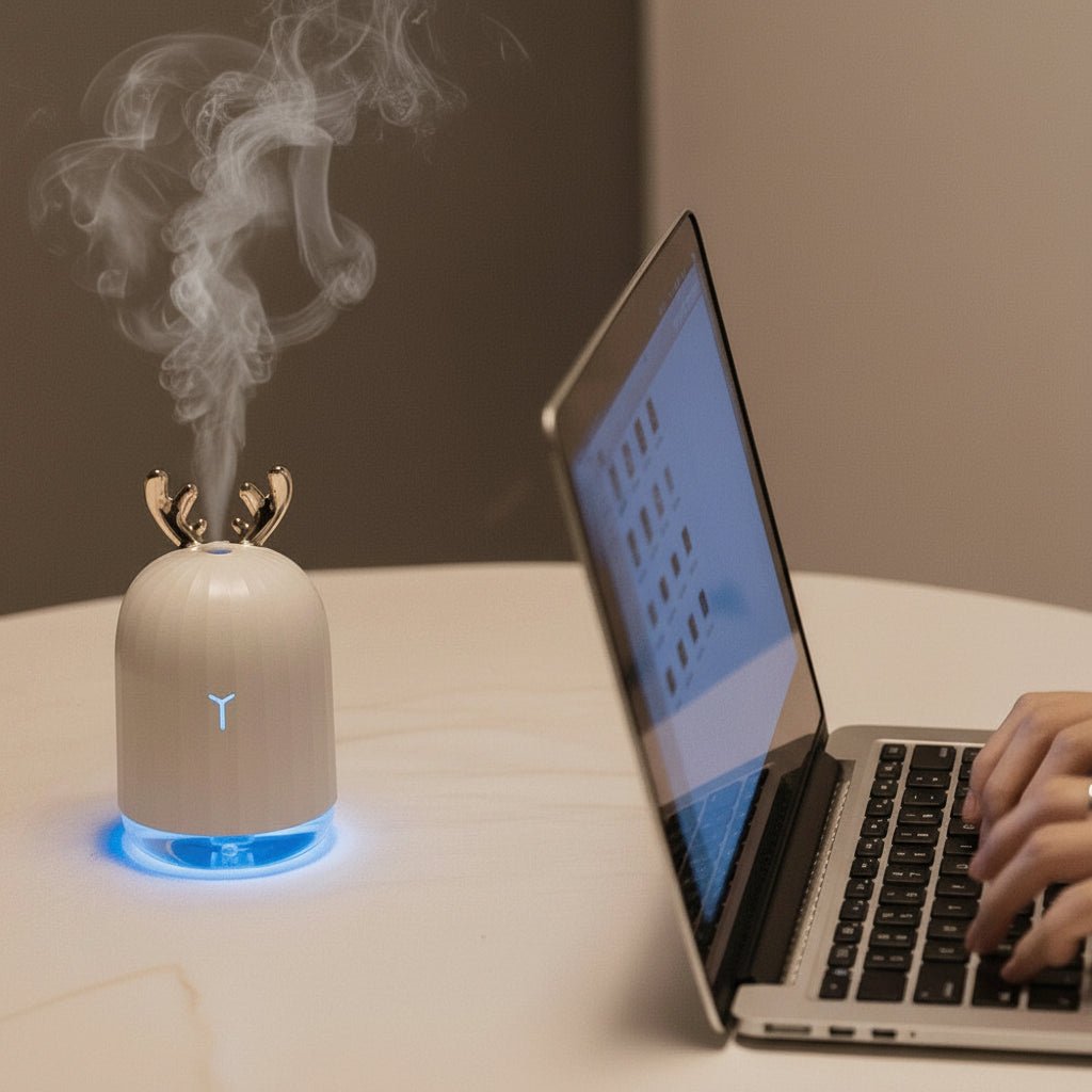 DEERMIST – Mini Deer Humidifier, Ultra Quiet with Color LED Lights & Automatic Shutdown 3