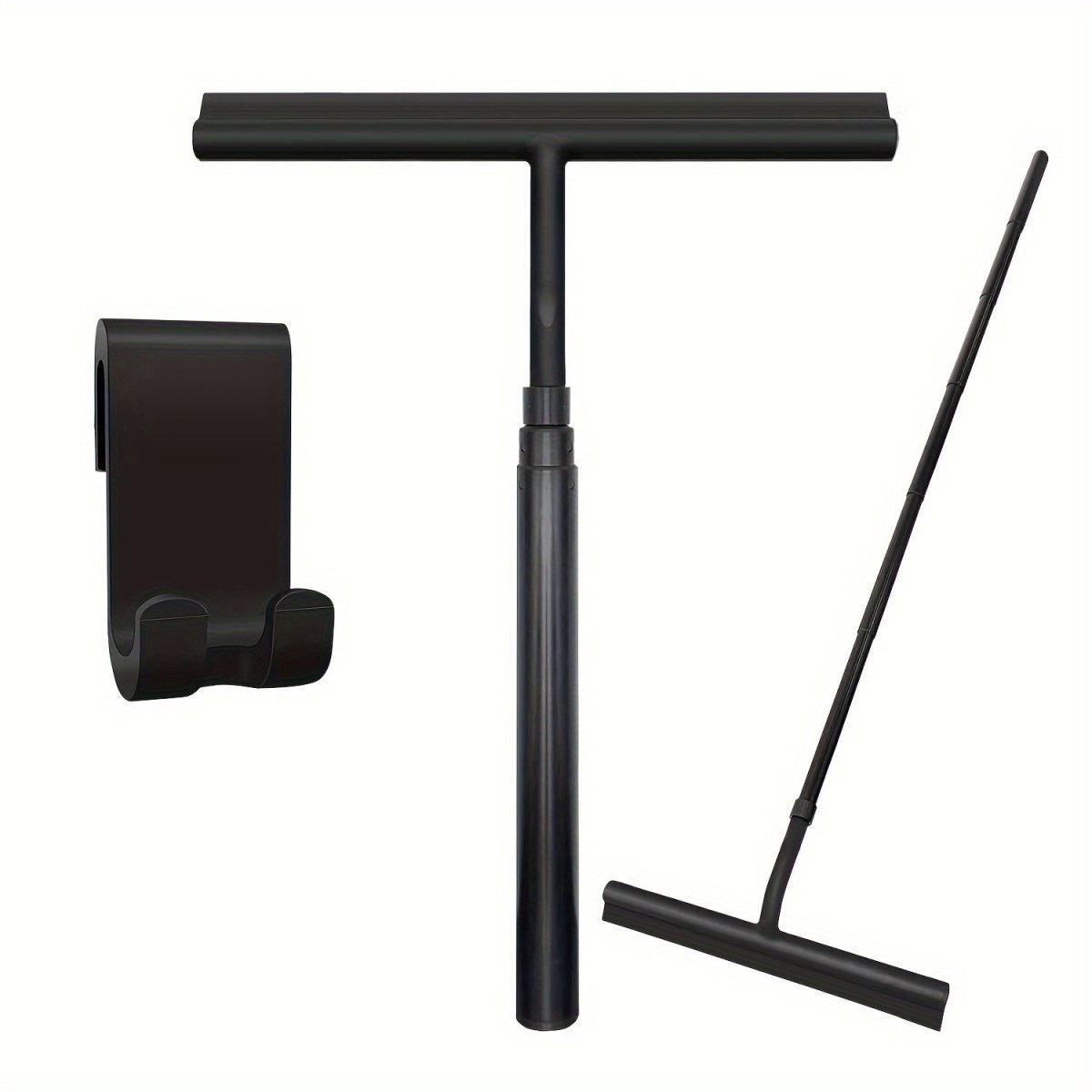 Deluxe Shower Squeegee - Telescopic shower wiper for glass and soil without bending down 0