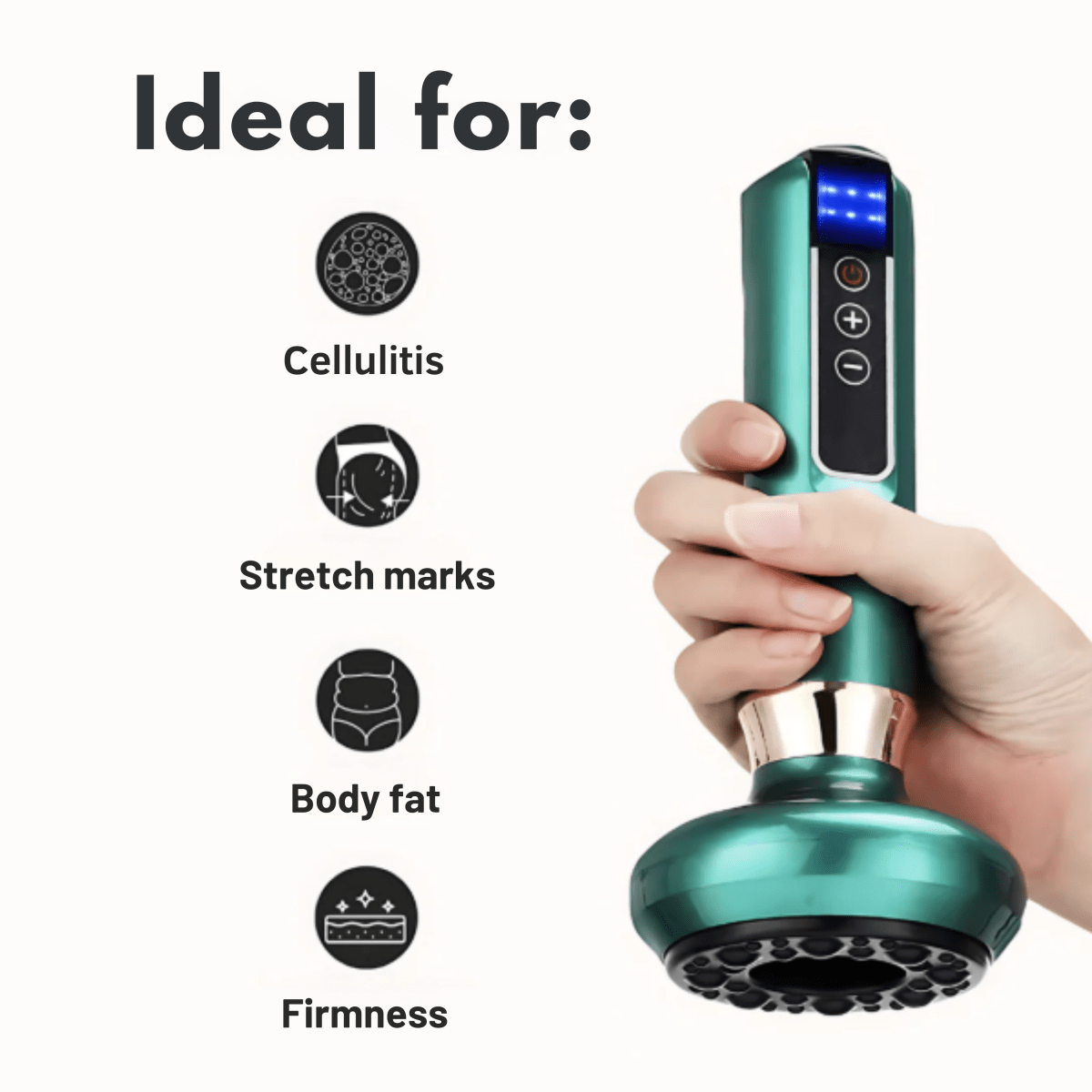 DERMAGLOW – Appareil de massage raffermissant pour la peau contre la cellulite