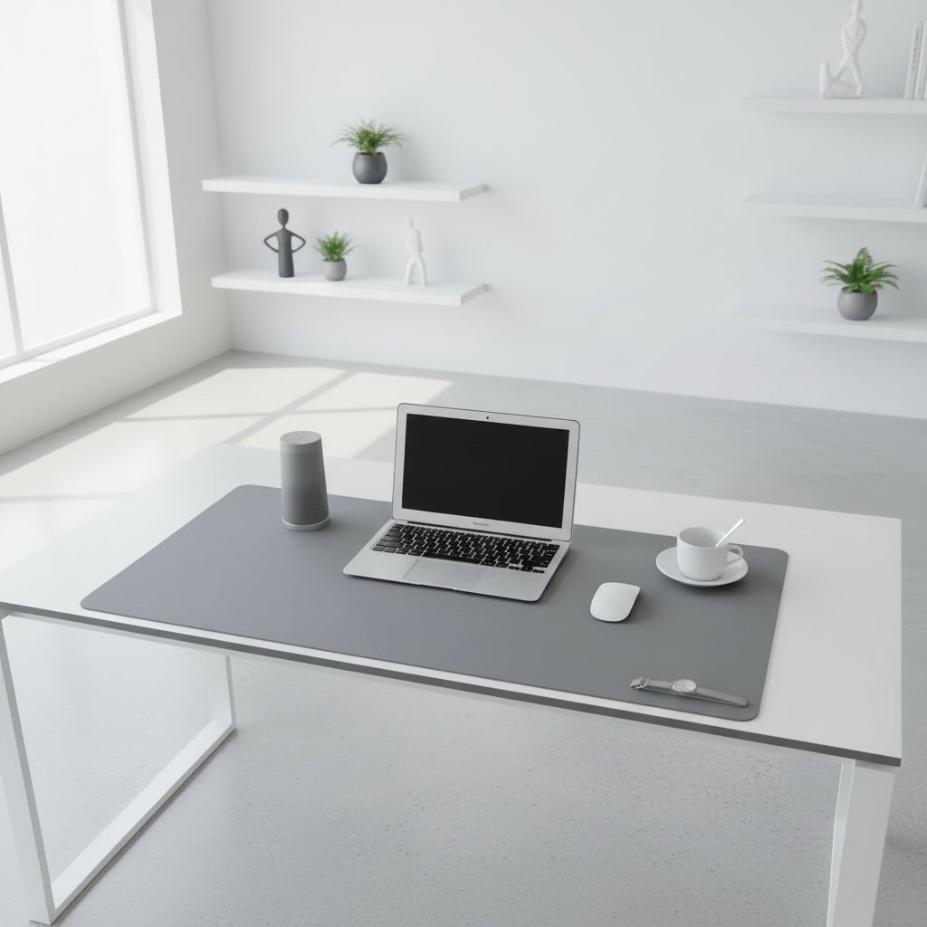 DESKELITE – Premium PU Leather Desk Mat Waterproof Desk Pad with Non-Slip Backing 2