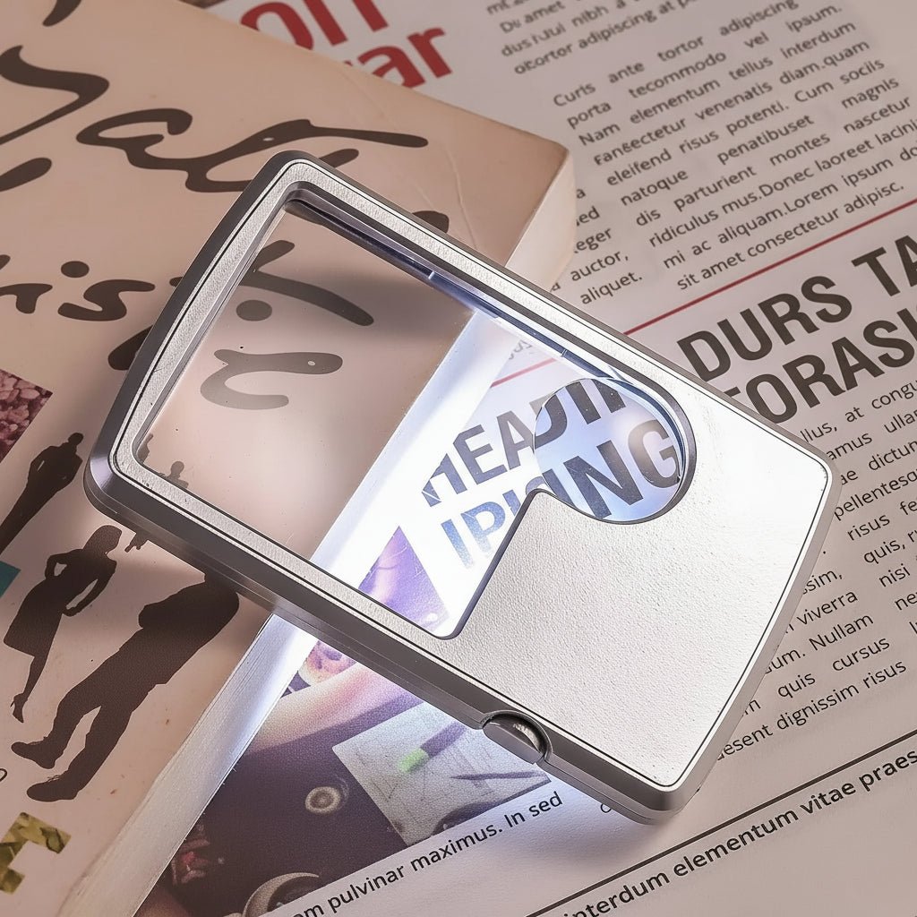 Illuminated LED Pocket Magnifying Glass - 3x/6x for Coins, Stamps, Jewelry 2