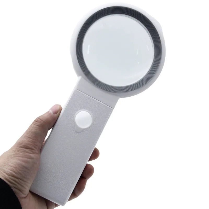 High-Power Foldable Magnifying Glass with 18 LED Lights & Stand - 10X/30X Magnification 1