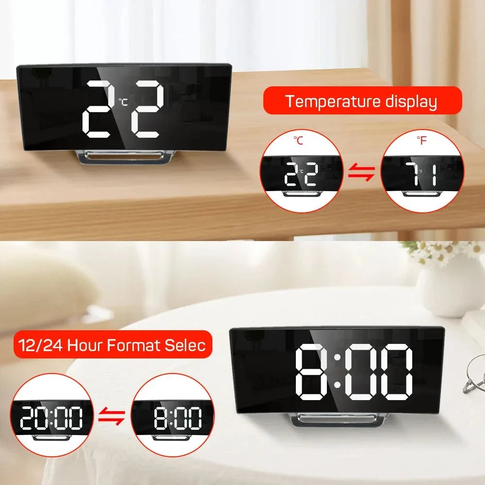 ZEROBELL – Sleek Digital Alarm Clock with Large LED Display & Noiseless Design 3