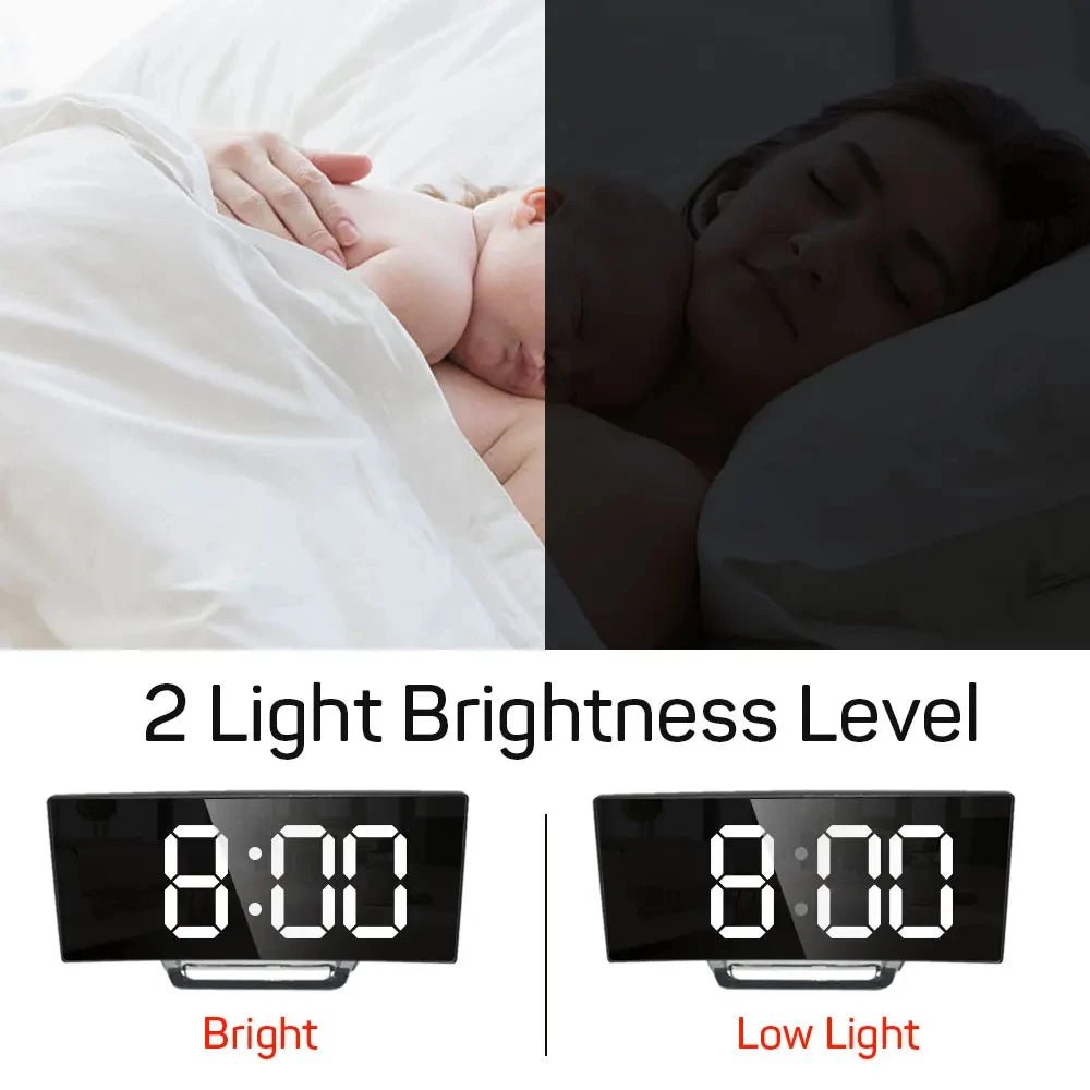ZEROBELL – Sleek Digital Alarm Clock with Large LED Display & Noiseless Design 4