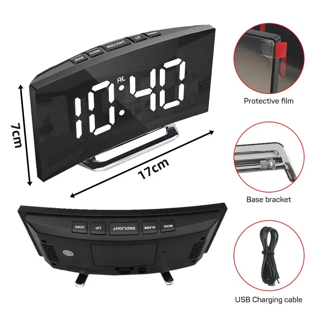 ZEROBELL – Sleek Digital Alarm Clock with Large LED Display & Noiseless Design 5