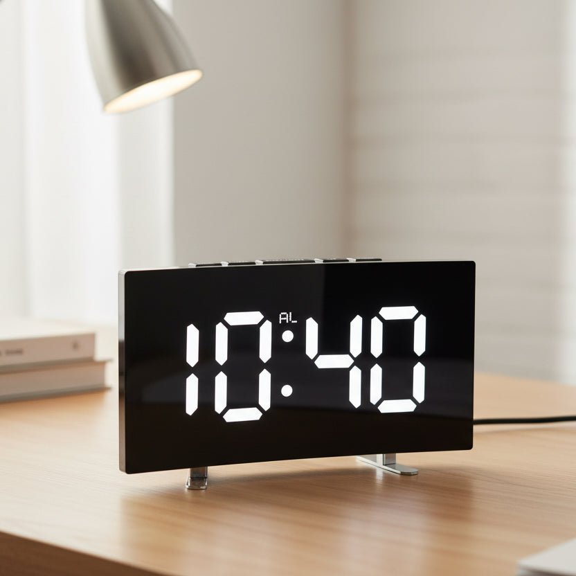 ZEROBELL – Sleek Digital Alarm Clock with Large LED Display & Noiseless Design 0