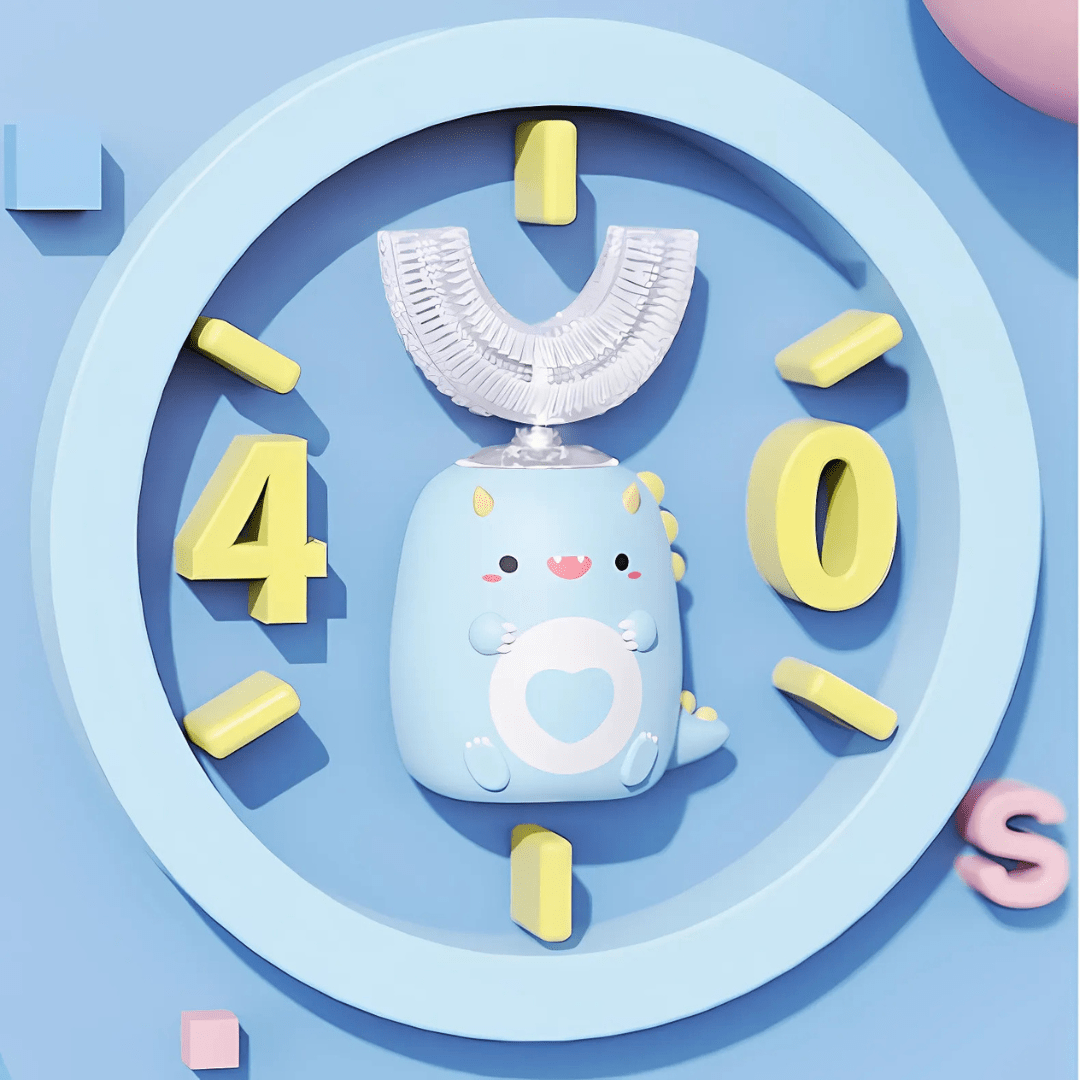 DINO BRUSH – Brosse à dents électrique pour enfants avec nettoyage à 360°