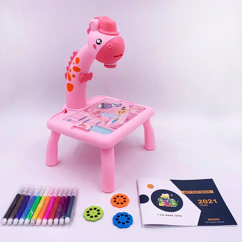 DinoDraw Deluxe Drawing Board - Station d'art réutilisable pour les enfants - Amusement créatif et éducatif