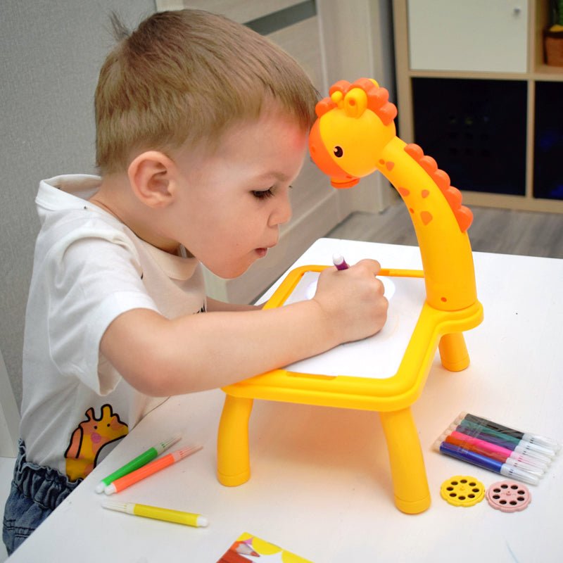 DinoDraw Deluxe Drawing Board - Station d'art réutilisable pour les enfants - Amusement créatif et éducatif