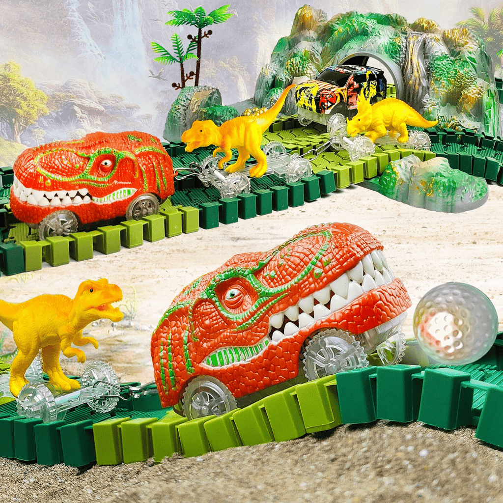 Dinotrack Express – Dinosaur Track Playset with Train, Figures and Adventure Landscape