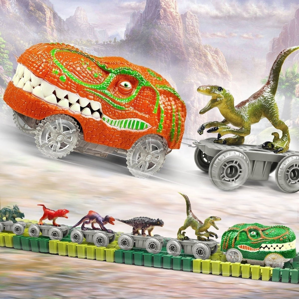 Dinotrack Express – Dinosaur Track Playset with Train, Figures and Adventure Landscape