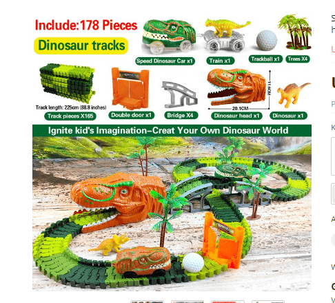 Dinotrack Express – Dinosaur Track Playset with Train, Figures and Adventure Landscape