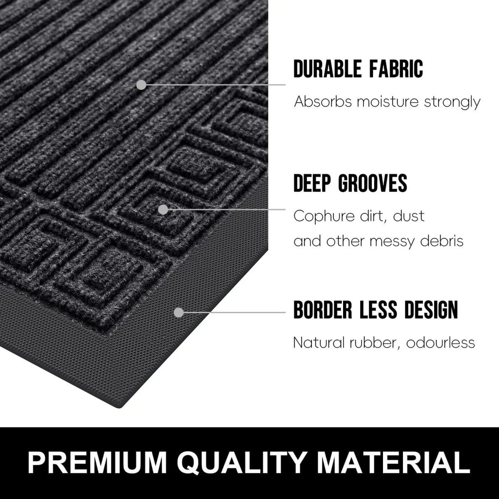 MUDLOCK – Anti-Slip Rubber Door Mat with Strong Dirt Trapping Design 2