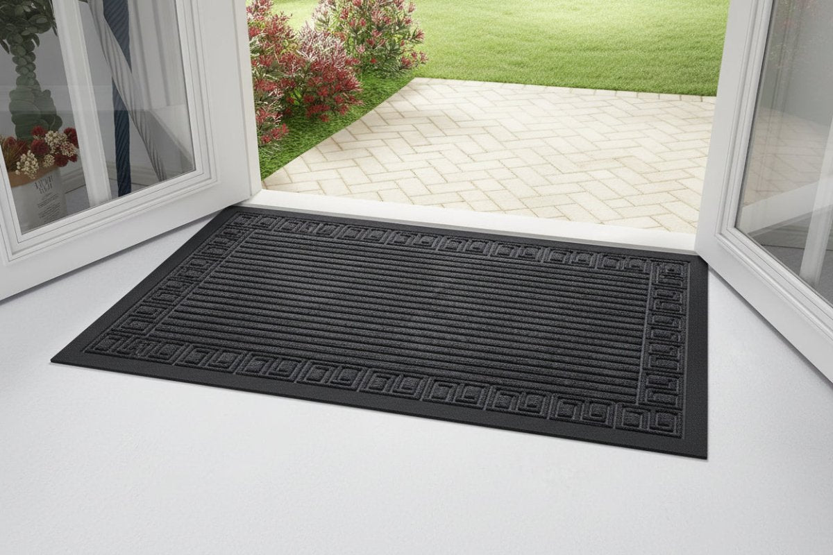 MUDLOCK – Anti-Slip Rubber Door Mat with Strong Dirt Trapping Design 0