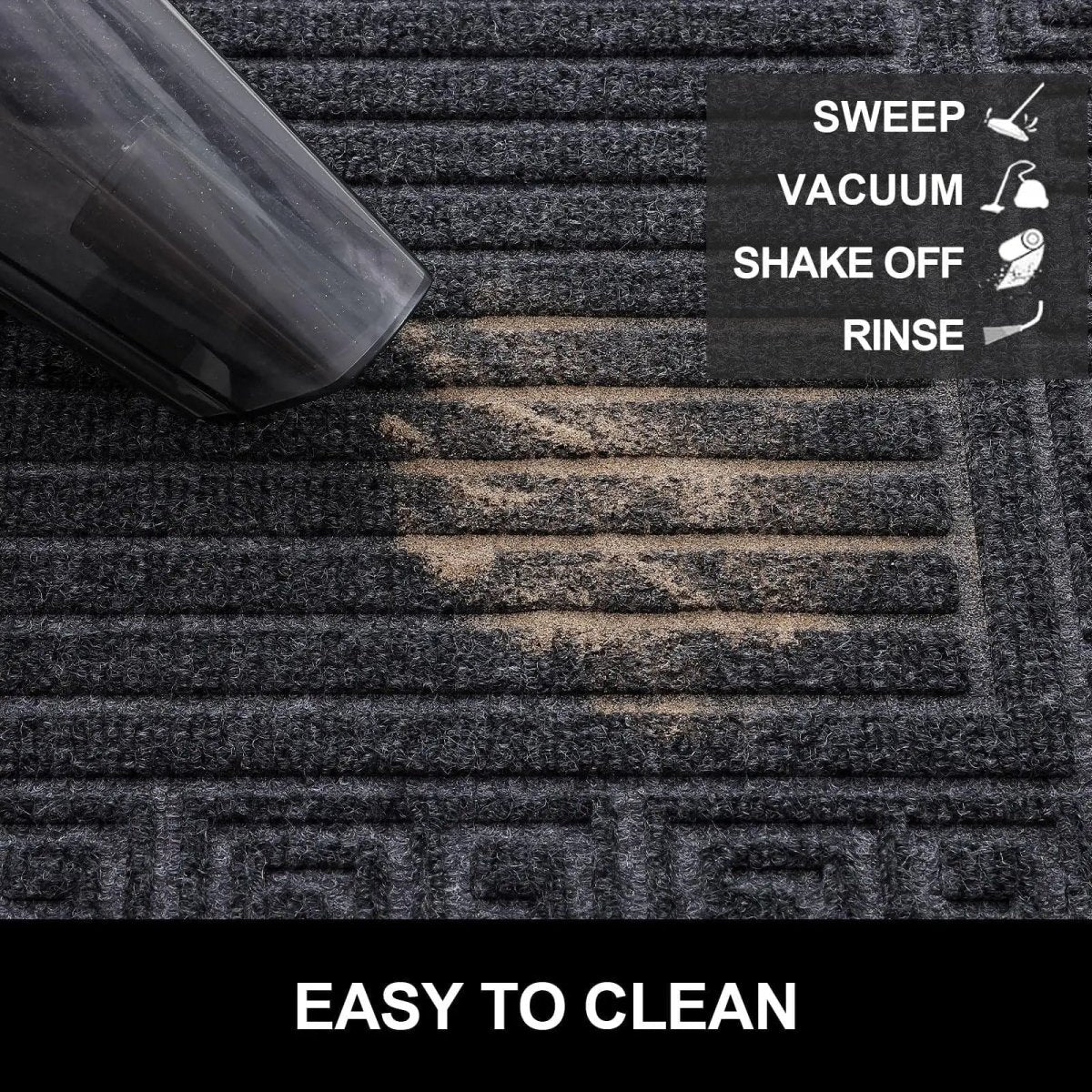 MUDLOCK – Anti-Slip Rubber Door Mat with Strong Dirt Trapping Design 4