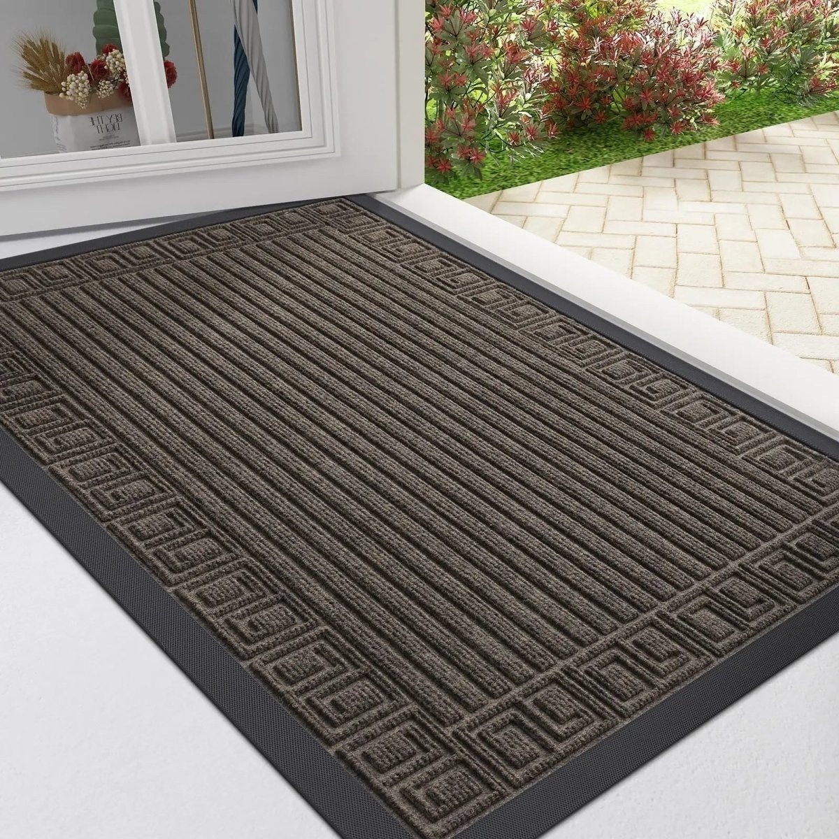 MUDLOCK – Anti-Slip Rubber Door Mat with Strong Dirt Trapping Design 8