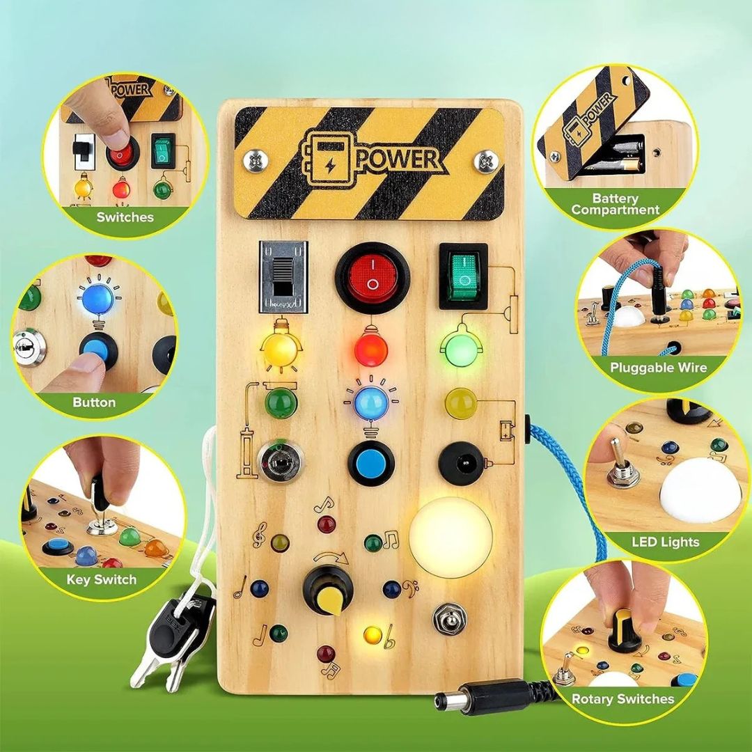 Toddlers Wooden Busy Board 3