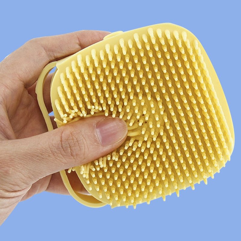  Dogease-shower massage brush for dogs with a shampoo donor-5
