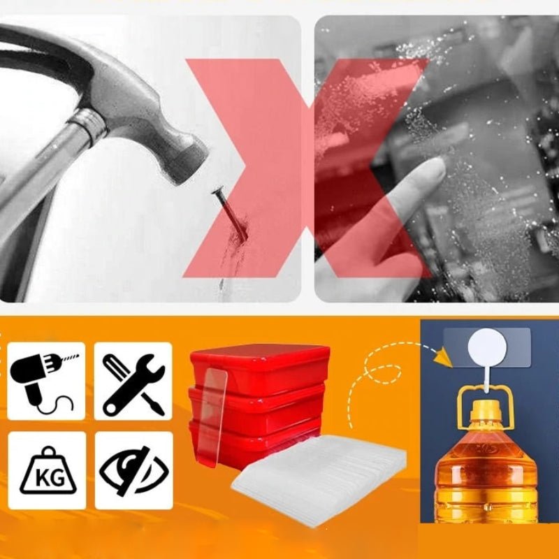 Double-Sided Tape, Water-Resistant Transparent Adhesive Strips, Reusable for Easy Mounting and Organizing-2