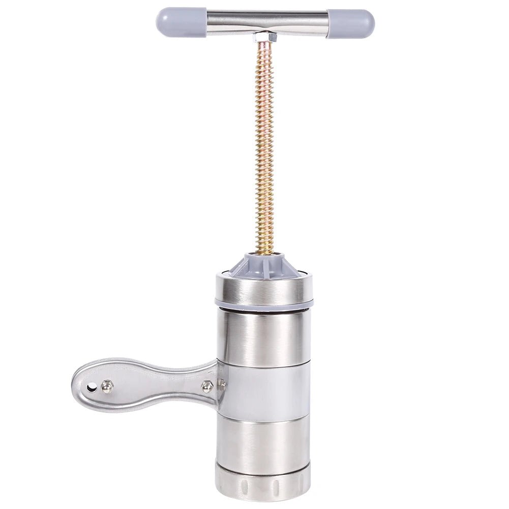 Portable Manual Stainless Steel Pasta Maker Machine with 5 Mold Heads 3