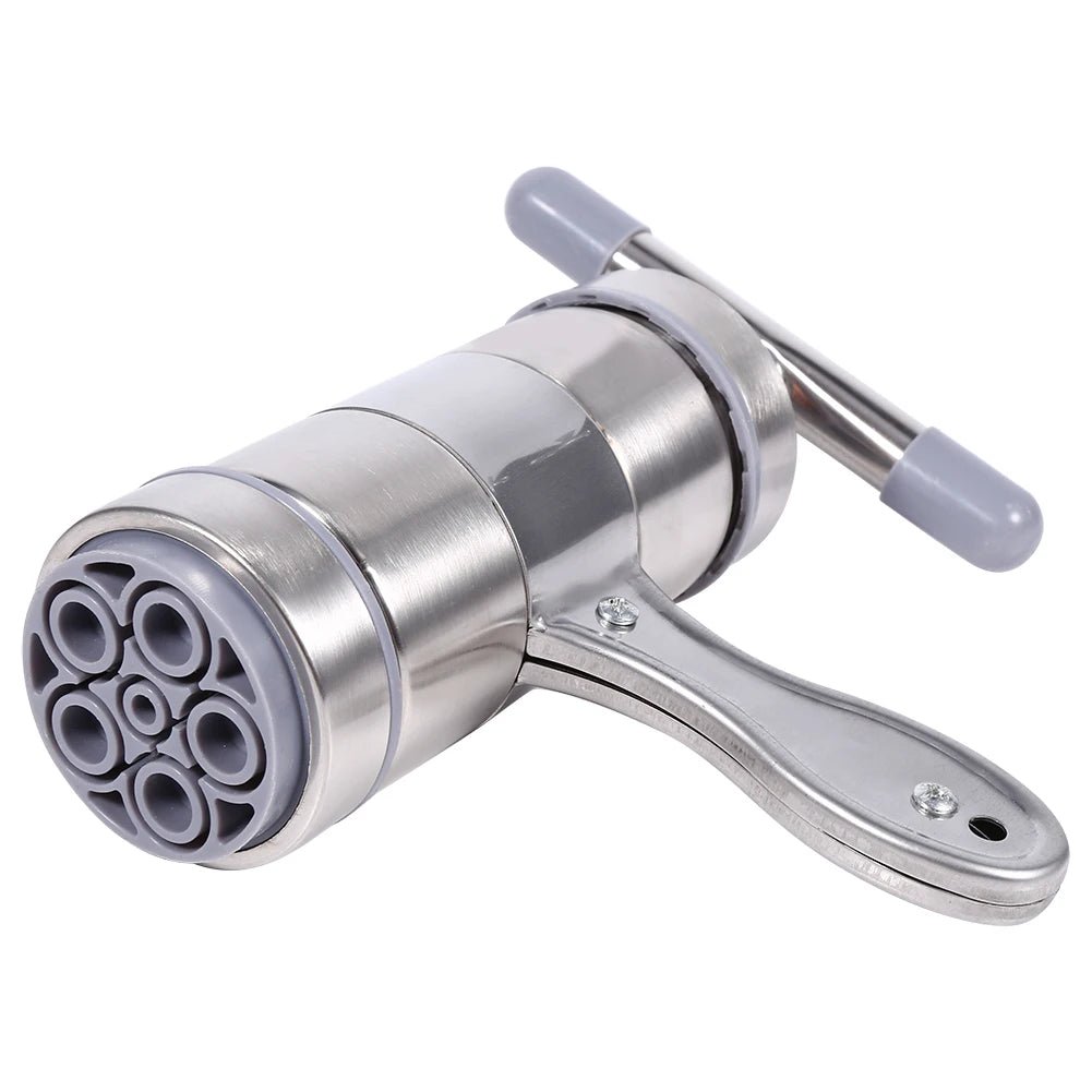 Portable Manual Stainless Steel Pasta Maker Machine with 5 Mold Heads 4