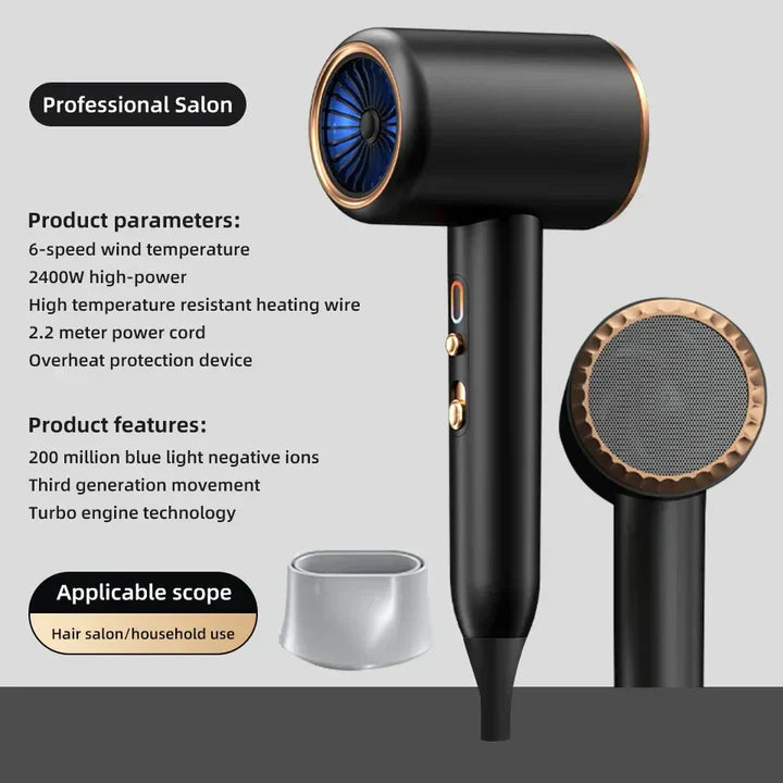  Power glass hair dryer 2400W-ion technology & stylish design for every hair-1