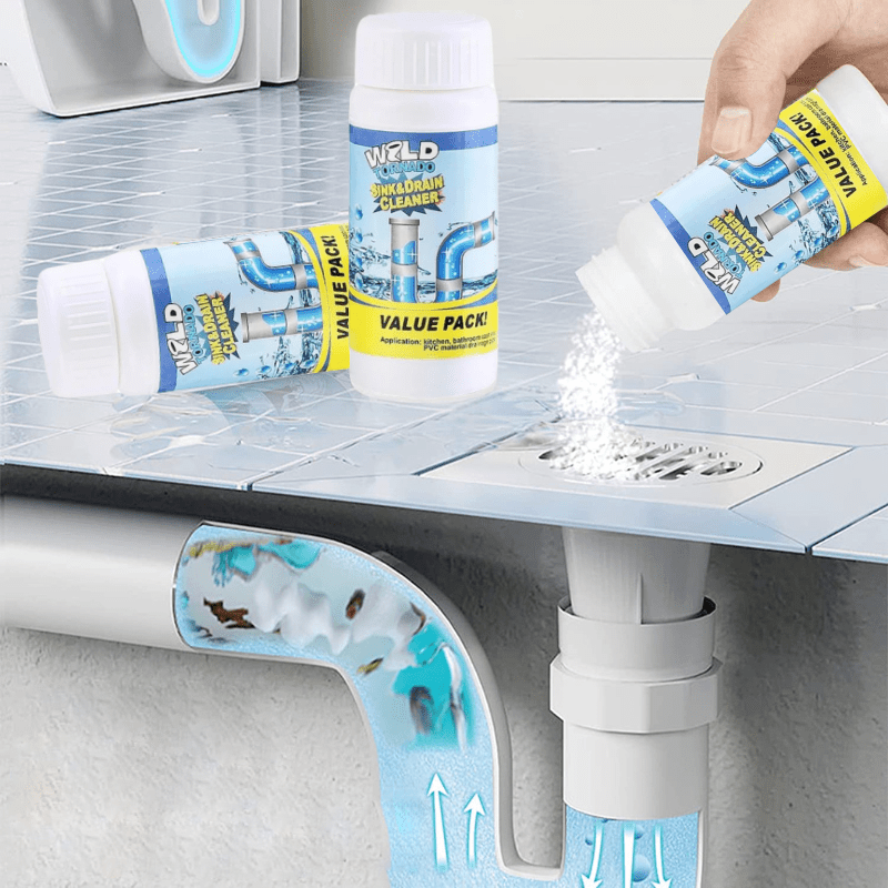 Powerful Drain Cleaner Powder – Fast-Acting Unblocker for Stubborn Clogs and Odors, Safe for All Drains-2