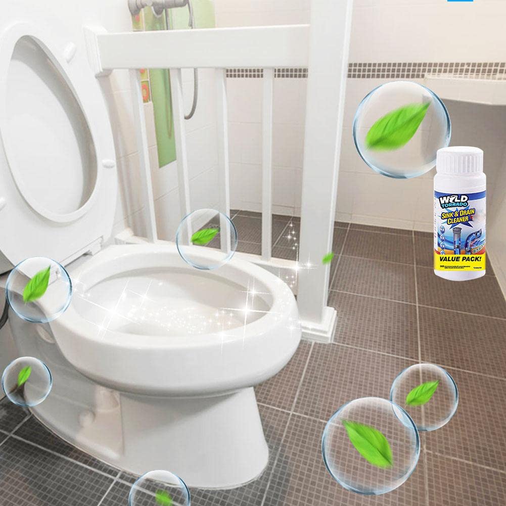Powerful Drain Cleaner Powder – Fast-Acting Unblocker for Stubborn Clogs and Odors, Safe for All Drains-3
