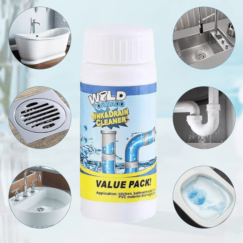 Powerful Drain Cleaner Powder – Fast-Acting Unblocker for Stubborn Clogs and Odors, Safe for All Drains-6