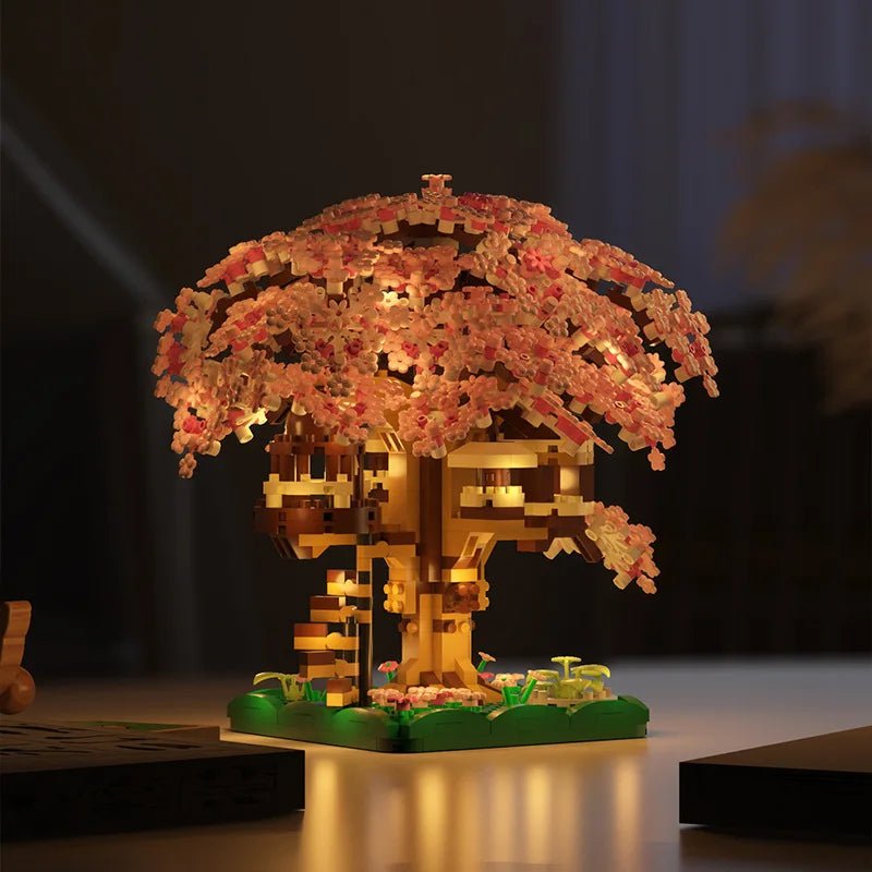 CREATIVA – Cherry Blossom Treehouse Micro Building Blocks Set for Imaginative Girls 3