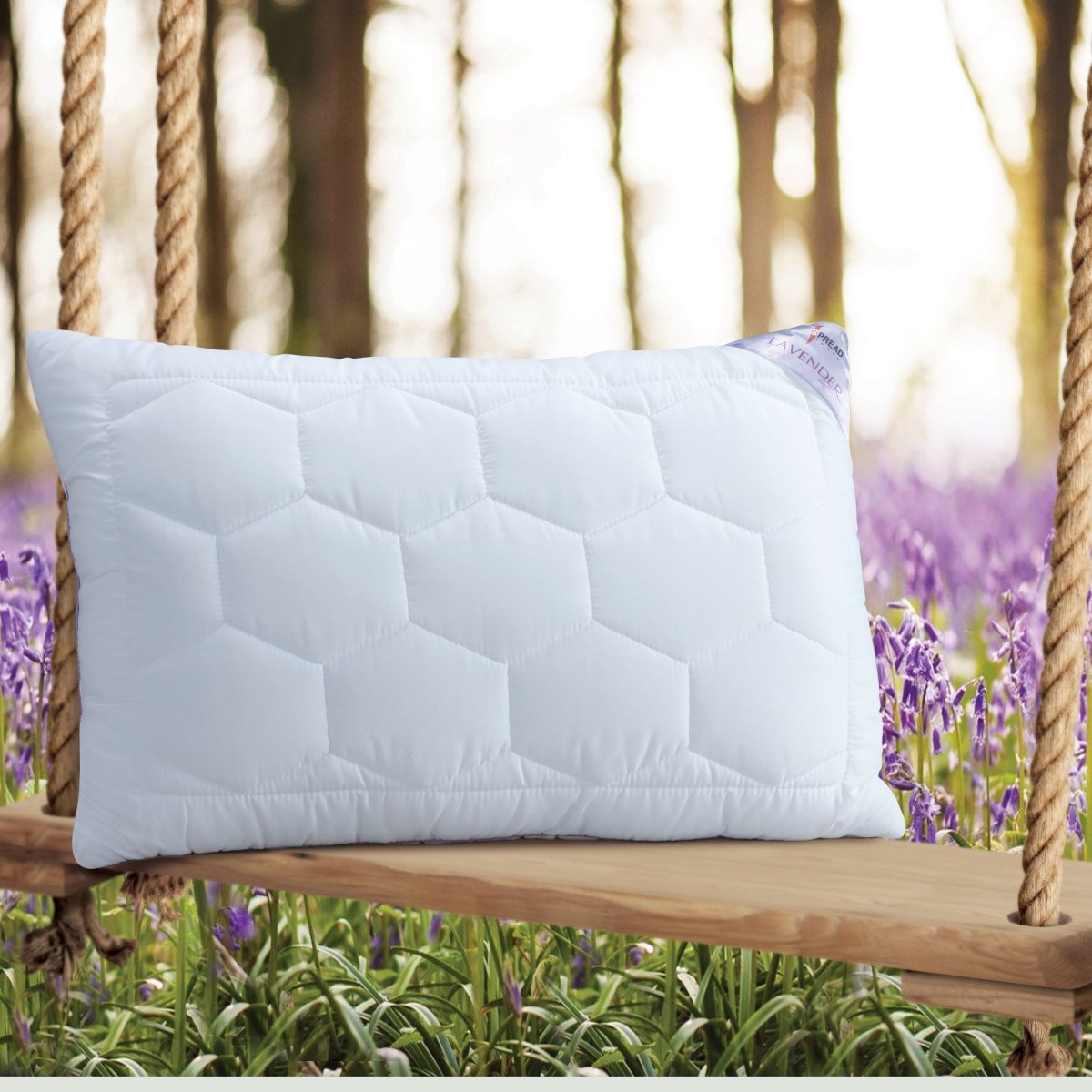Luméa Lavendel Suède Slaapkussen | Anti-bacterieel, hypoallergeen kussen voor de gevoelige huid
